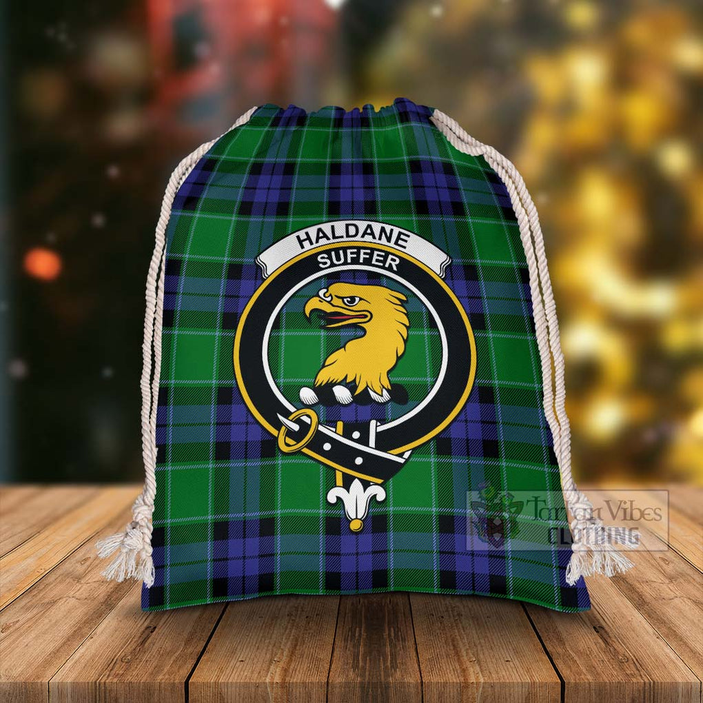 Tartan Vibes Clothing Haldane Tartan Christmas Santa's Bag with Family Crest