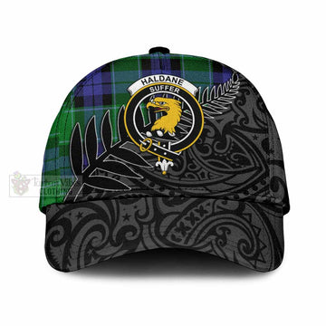 Haldane Tartan Classic Cap with New Zealand Silver Fern Half Style