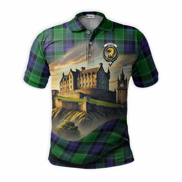 Haldane Tartan Family Crest Polo Shirt with Scottish Ancient Castle Style Kid - Tartan Vibes Clothing