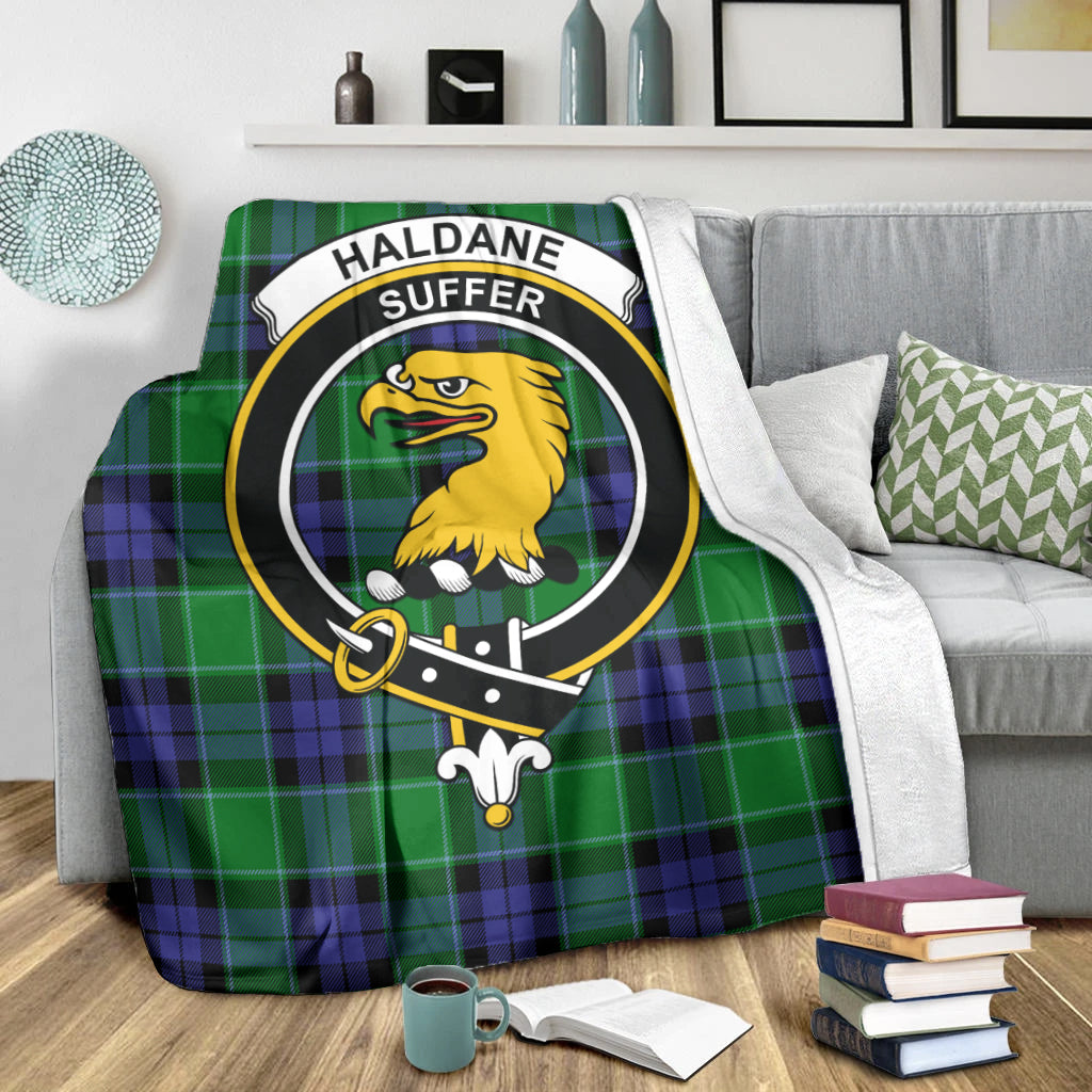 haldane-tartab-blanket-with-family-crest