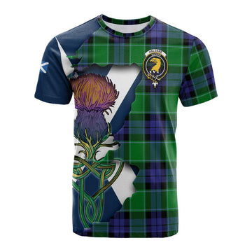 Haldane Tartan Family Crest Cotton T-shirt Scottish Thistle Celtic Inspired Kid's Shirt - Tartan Vibes Clothing