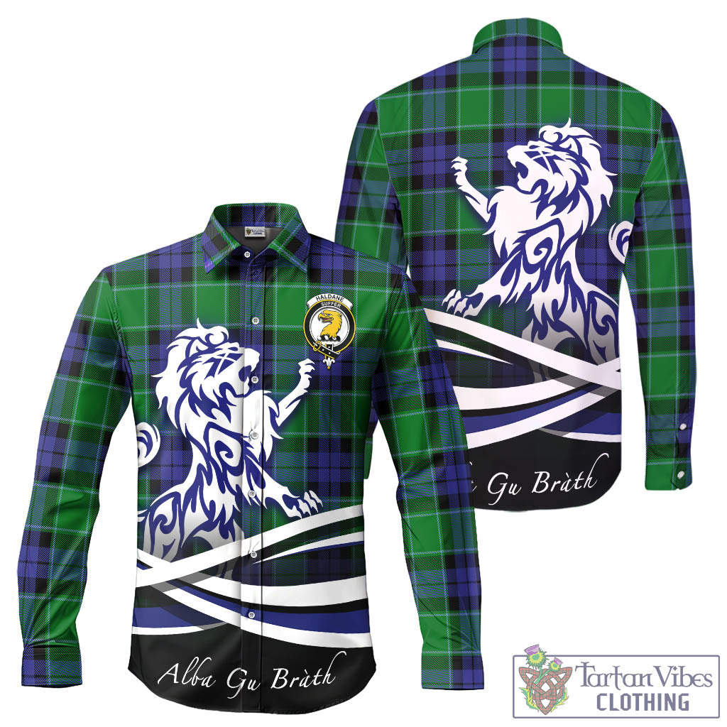 haldane-tartan-long-sleeve-button-up-shirt-with-alba-gu-brath-regal-lion-emblem