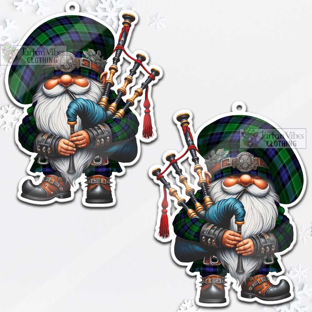 Tartan Vibes Clothing Haldane Tartan Badpiper Gnome Christmas Ornament