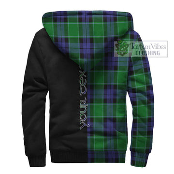 Haldane Tartan Sherpa Hoodie with Family Crest and Half Of Me Style