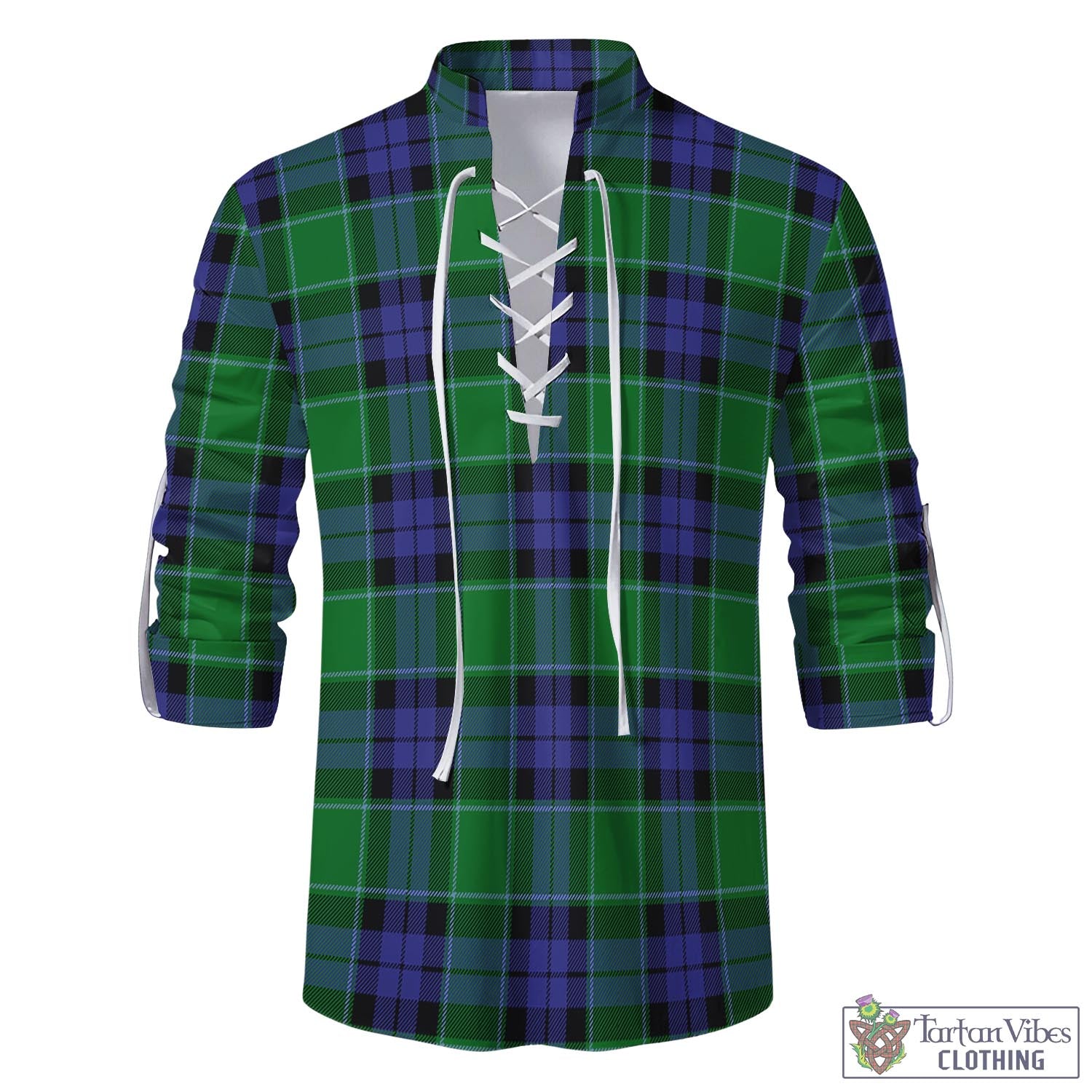 Tartan Vibes Clothing Haldane Tartan Men's Scottish Traditional Jacobite Ghillie Kilt Shirt