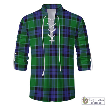 Haldane Tartan Men's Scottish Traditional Jacobite Ghillie Kilt Shirt