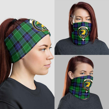 Haldane Tartan Neck Gaiters, Tartan Bandanas, Tartan Head Band with Family Crest