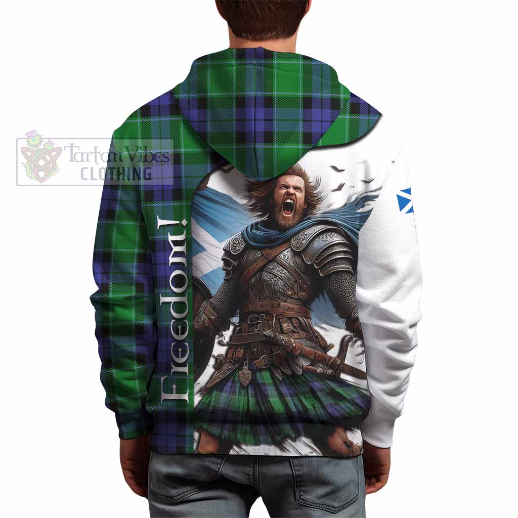 Tartan Vibes Clothing Haldane Crest Tartan Hoodie Inspired by the Freedom of Scottish Warrior