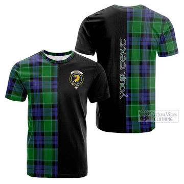 Haldane Tartan Cotton T-shirt with Family Crest and Half Of Me Style