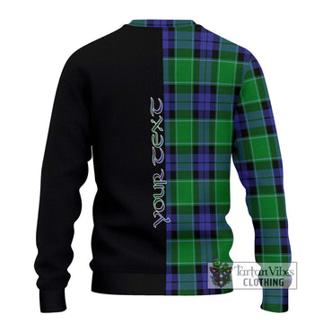 Haldane Tartan Ugly Sweater with Family Crest and Half Of Me Style