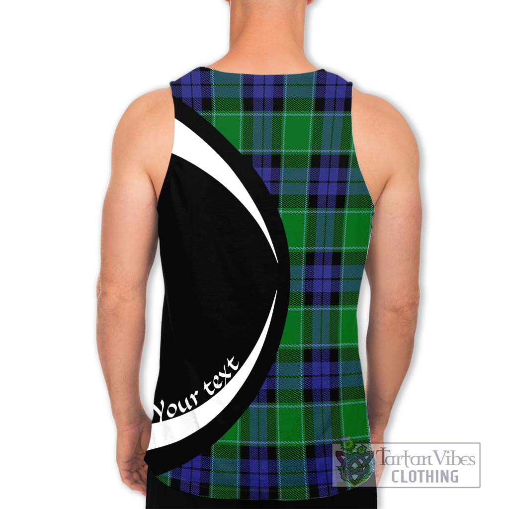 Haldane Tartan Men's Tank Top with Family Crest Circle Style - Tartan Vibes Clothing