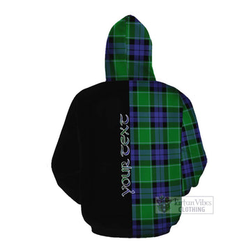 Haldane Tartan Cotton Hoodie with Family Crest and Half Of Me Style