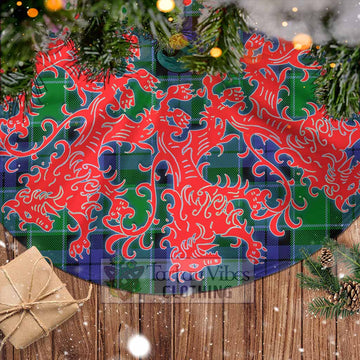 Haldane Tartan Christmas Tree Skirt Lion Rampant Style