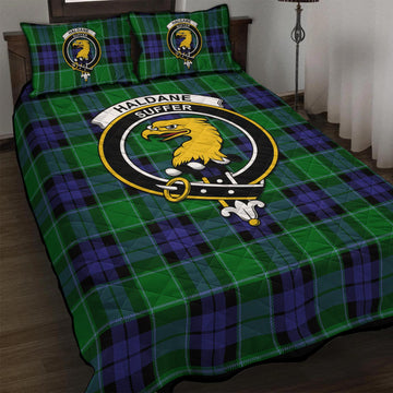 Haldane Tartan Quilt Bed Set with Family Crest