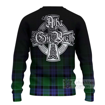 Haldane Tartan Ugly Sweater Featuring Alba Gu Brath Family Crest Celtic Inspired