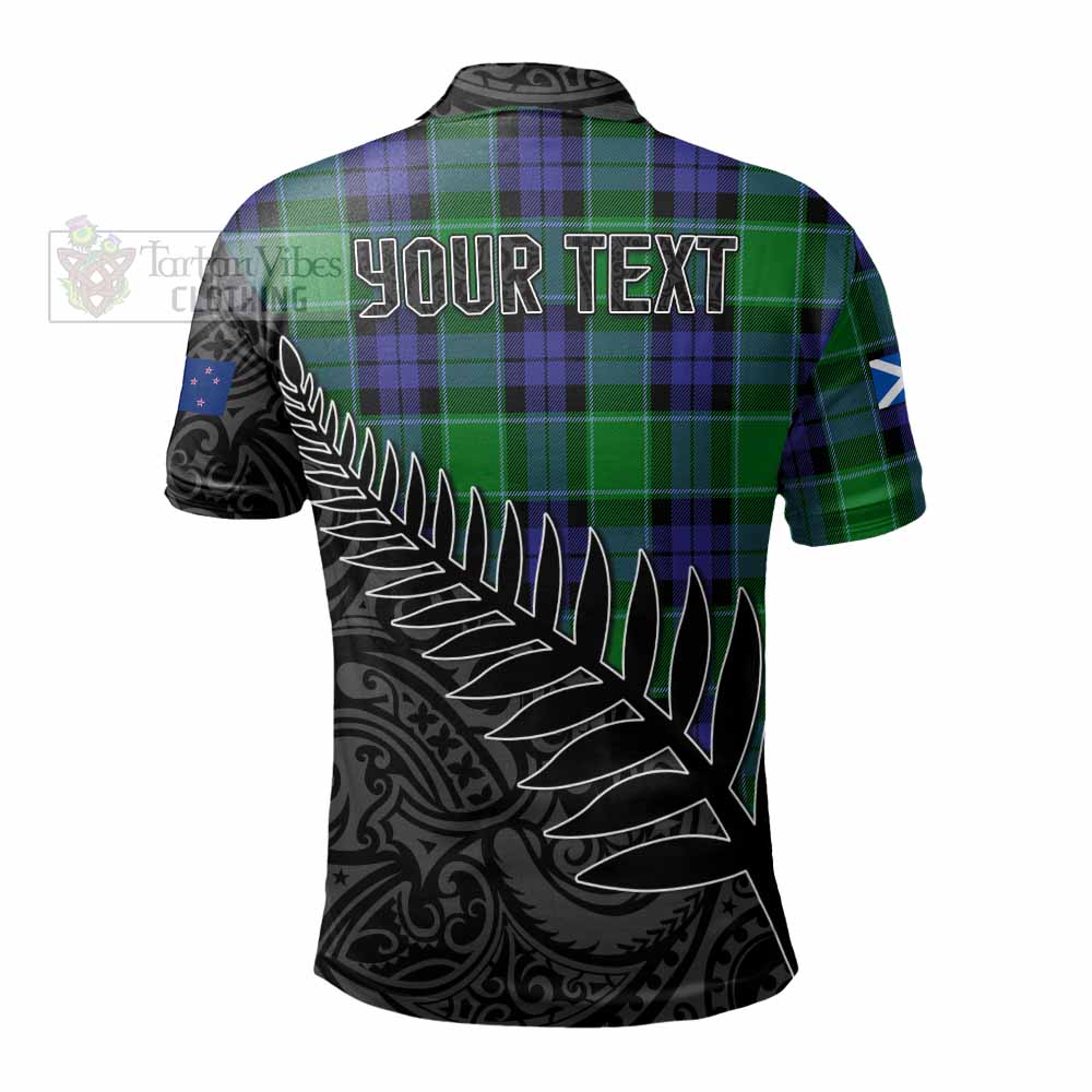 Haldane Crest Tartan Polo Shirt with New Zealand Silver Fern Half Style