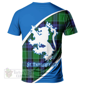 Haldane Family Crest Tartan T-Shirt Celebrate Saint Andrew's Day in Style