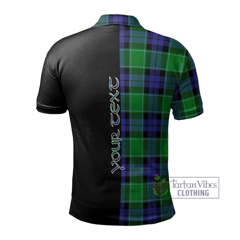 Haldane Tartan Polo Shirt with Family Crest and Half Of Me Style - Tartanvibesclothing Shop