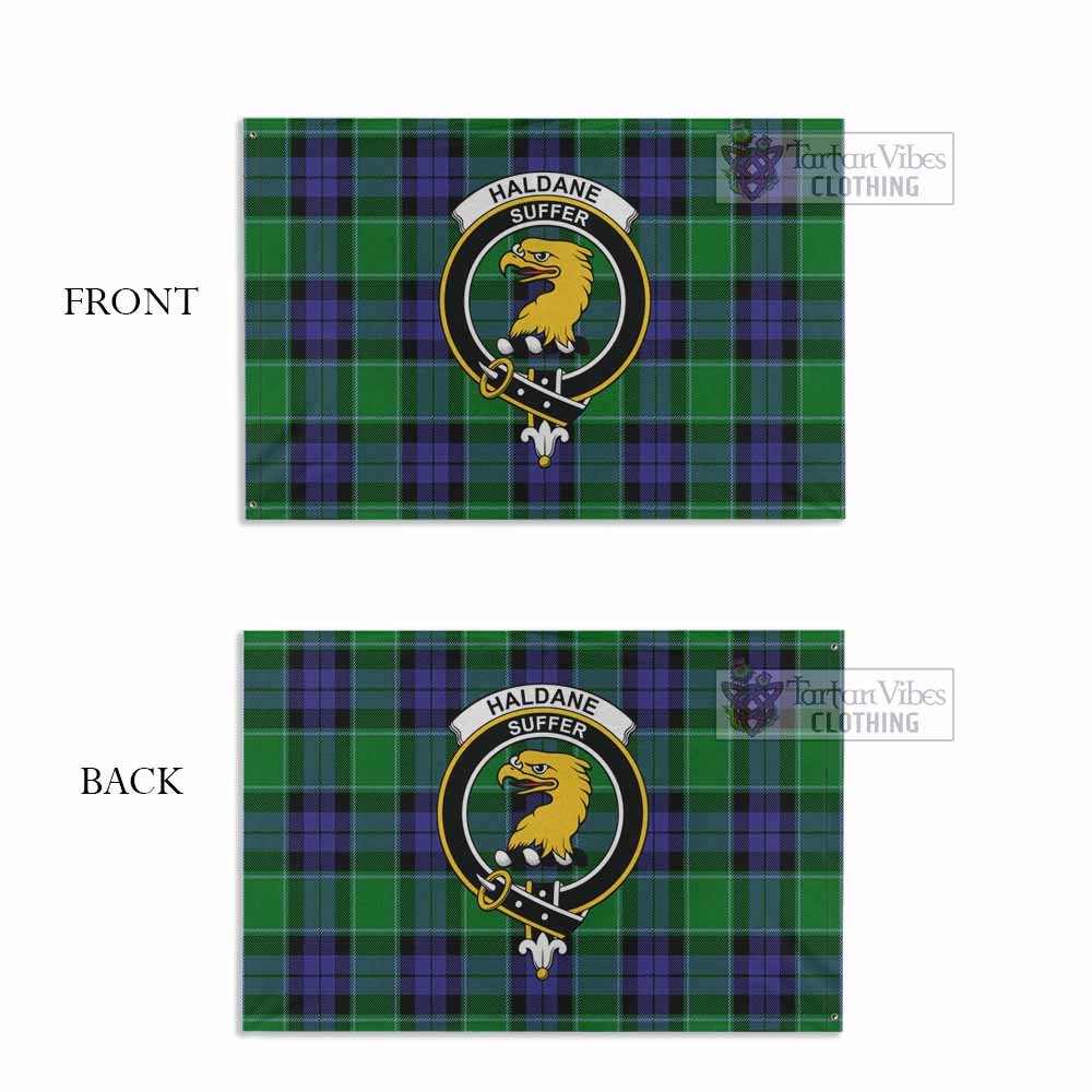 Haldane Tartan House Flag with Family Crest - Tartan Vibes Clothing