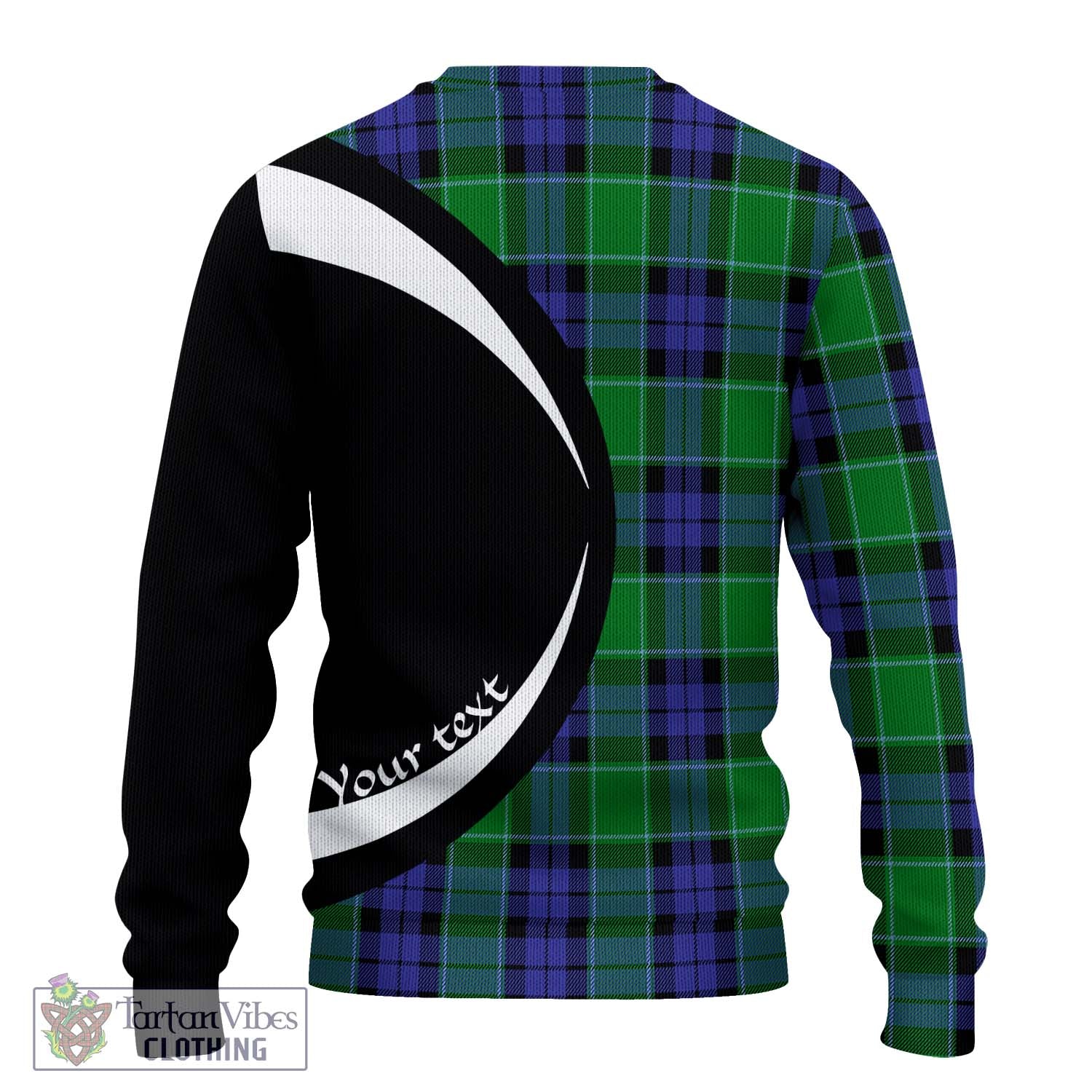 Haldane Tartan Ugly Sweater with Family Crest Circle Style - Tartan Vibes Clothing