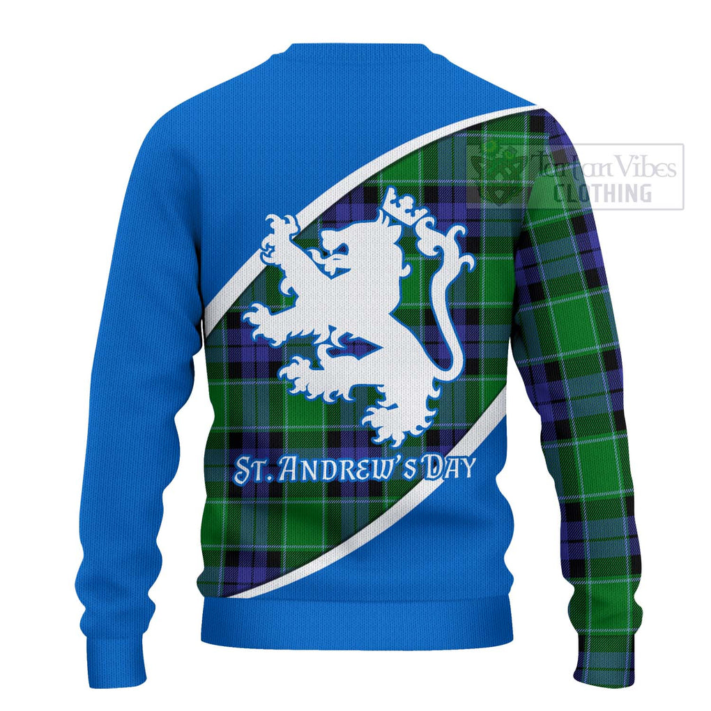 Tartan Vibes Clothing Haldane Family Crest Tartan Knitted Sweater Celebrate Saint Andrew's Day in Style