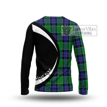 Haldane Tartan Long Sleeve T-Shirt with Family Crest Circle Style