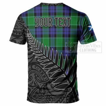 Haldane Crest Tartan T-Shirt with New Zealand Silver Fern Half Style