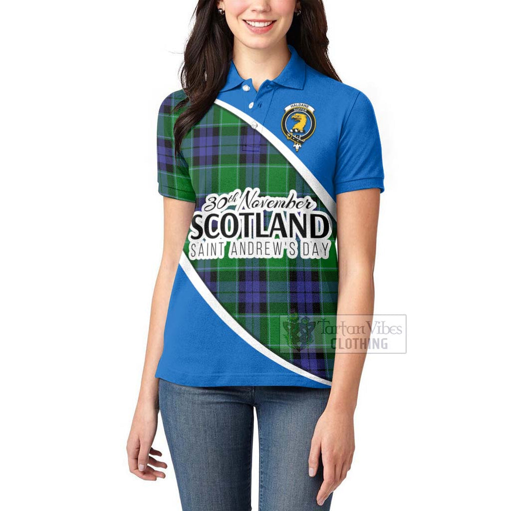 Tartan Vibes Clothing Haldane Family Crest Tartan Women's Polo Shirt Celebrate Saint Andrew's Day in Style