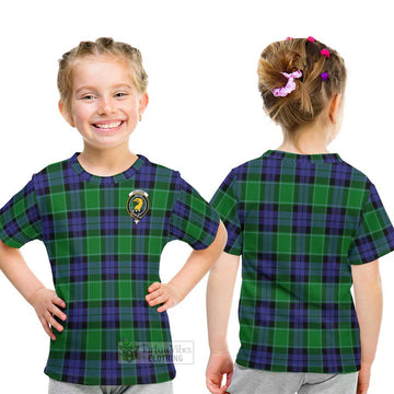 Haldane Tartan Kid T-Shirt with Family Crest