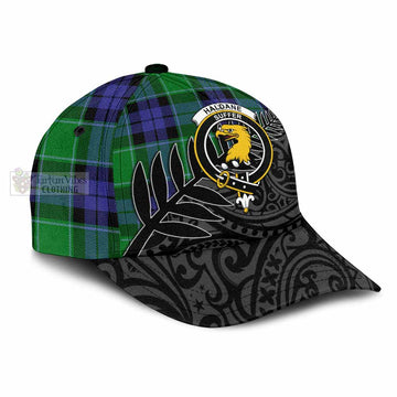 Haldane Tartan Classic Cap with New Zealand Silver Fern Half Style