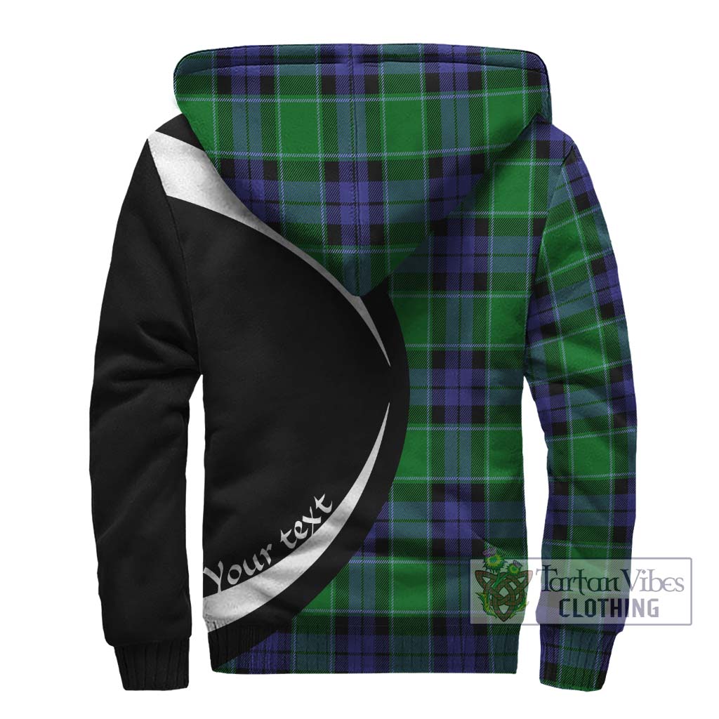 Haldane Tartan Sherpa Hoodie with Family Crest Circle Style - Tartan Vibes Clothing