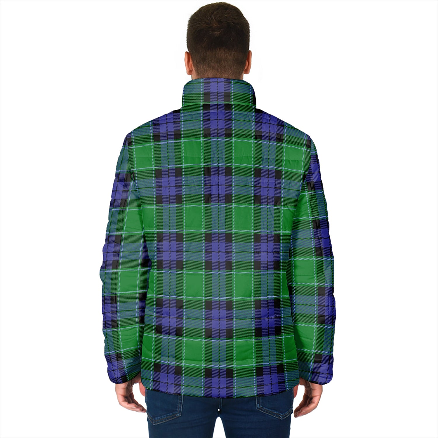 Haldane Tartan Padded Jacket with Family Crest - Tartan Vibes Clothing