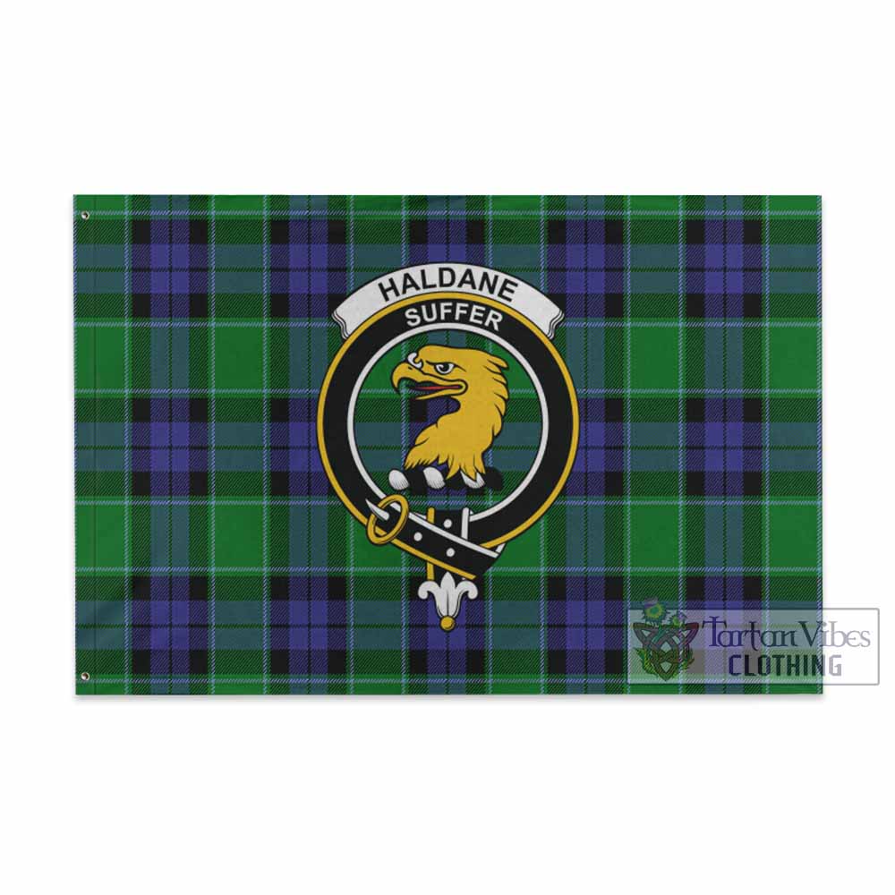 Haldane Tartan House Flag with Family Crest - Tartan Vibes Clothing