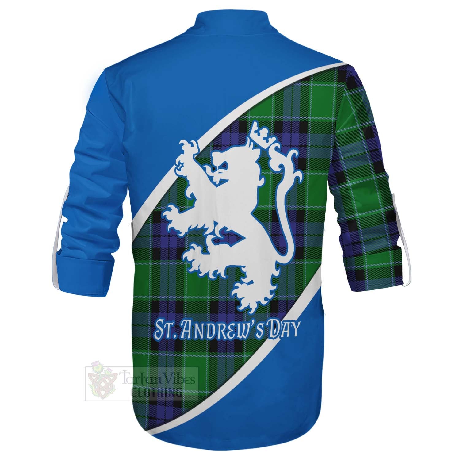 Tartan Vibes Clothing Haldane Family Crest Tartan Ghillie Kilt Shirt Celebrate Saint Andrew's Day in Style