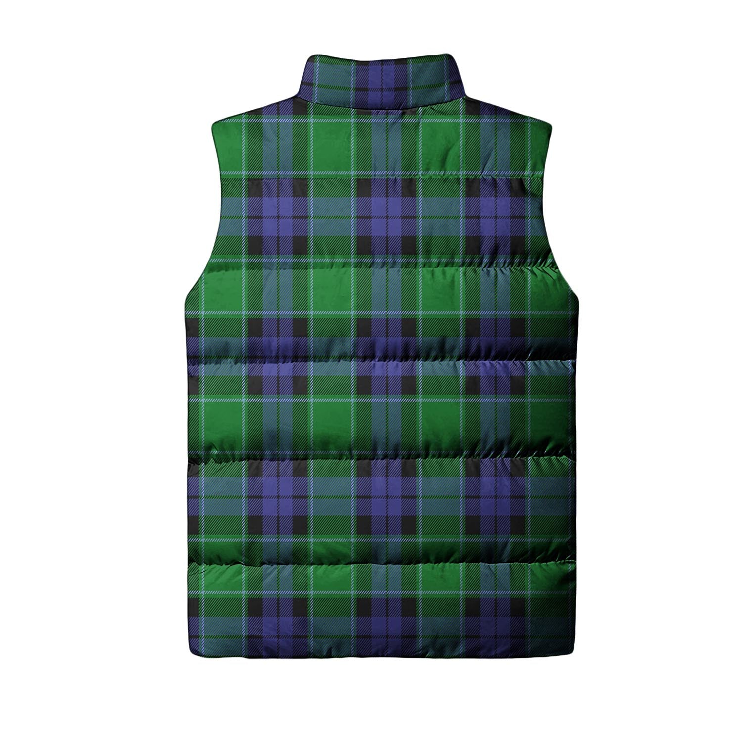 Haldane Tartan Sleeveless Puffer Jacket with Family Crest - Tartanvibesclothing