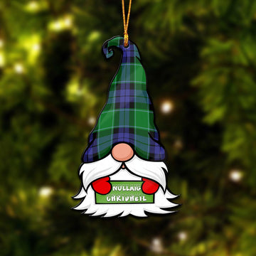 Haldane Gnome Christmas Ornament with His Tartan Christmas Hat