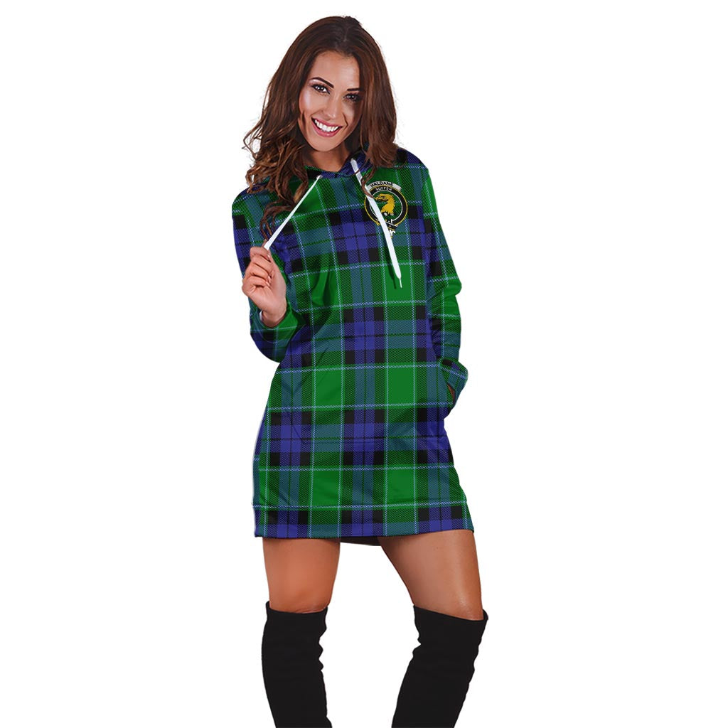 Haldane Tartan Hoodie Dress with Family Crest - Tartan Vibes Clothing