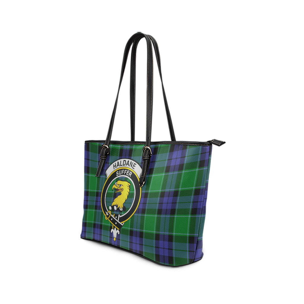 haldane-tartan-leather-tote-bag-with-family-crest