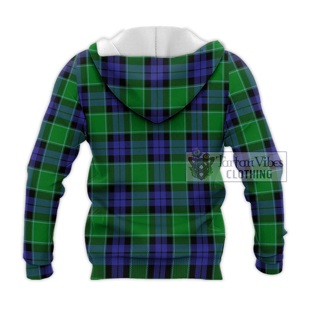 Haldane Tartan Knitted Hoodie with Family Crest DNA In Me Style - Tartanvibesclothing Shop