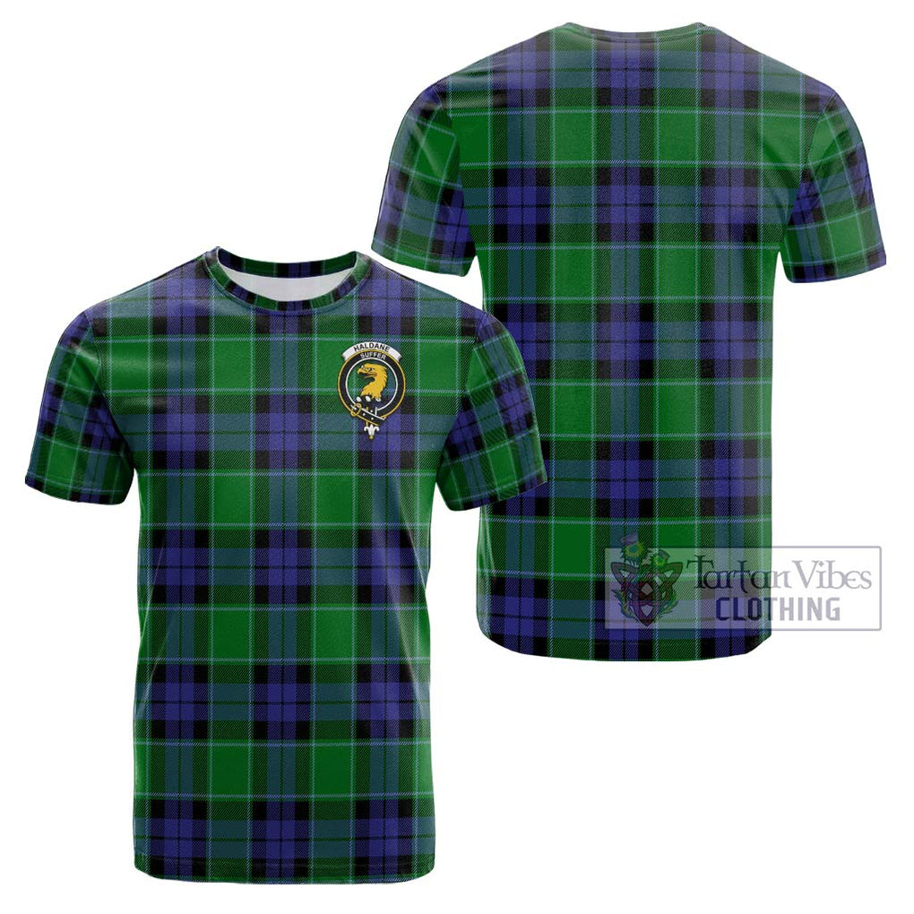 Haldane Tartan Cotton T-Shirt with Family Crest Kid's Shirt - Tartanvibesclothing Shop