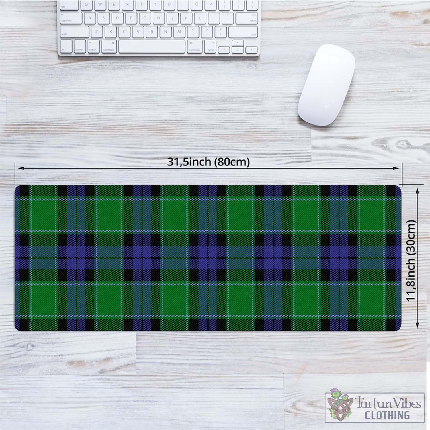 Tartan Vibes Clothing Haldane Tartan Mouse Pad