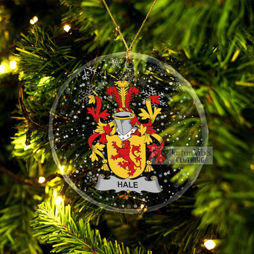 Hale Irish Clan Christmas Glass Ornament with Coat of Arms