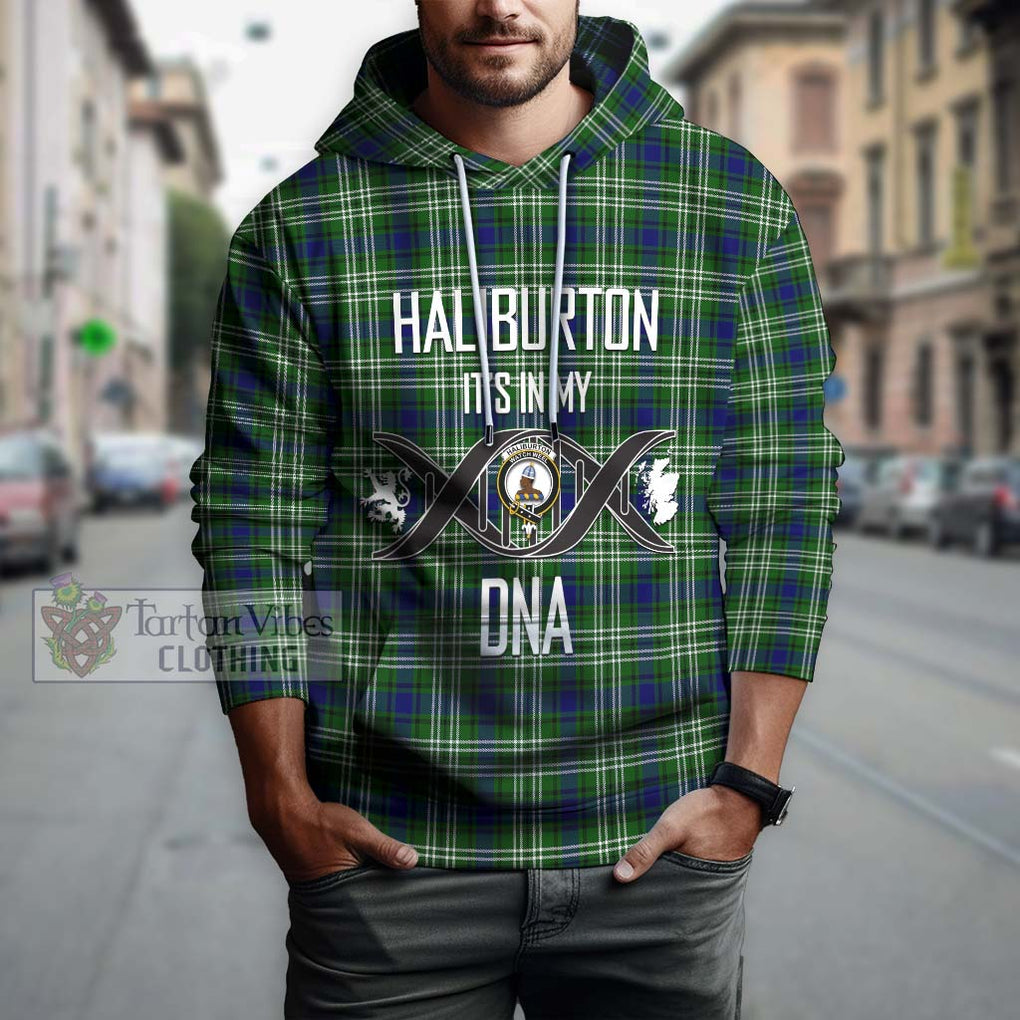 Haliburton Tartan Hoodie with Family Crest DNA In Me Style Pullover Hoodie - Tartanvibesclothing Shop