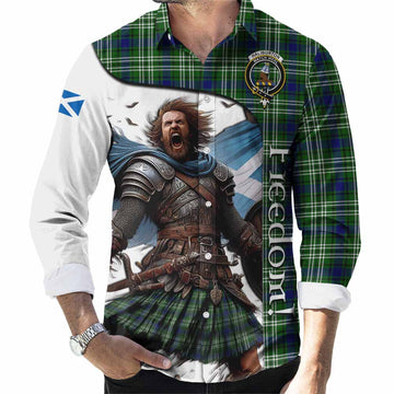 Haliburton Crest Tartan Long Sleeve Button Shirt Inspired by the Freedom of Scottish Warrior