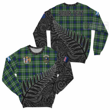 Haliburton Crest Tartan Sweatshirt with New Zealand Silver Fern Half Style