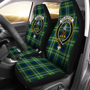 Haliburton Tartan Car Seat Cover with Family Crest