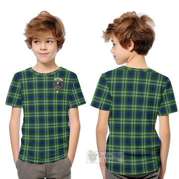 Haliburton Tartan Kid T-Shirt with Family Crest