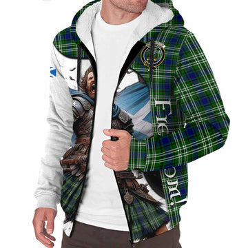 Haliburton Crest Tartan Sherpa Hoodie Inspired by the Freedom of Scottish Warrior