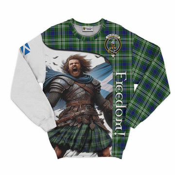 Haliburton Crest Tartan Sweatshirt Inspired by the Freedom of Scottish Warrior