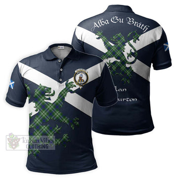 Haliburton Tartan Lion Rampant Polo Shirt Proudly Display Your Heritage with Alba Gu Brath and Clan Name